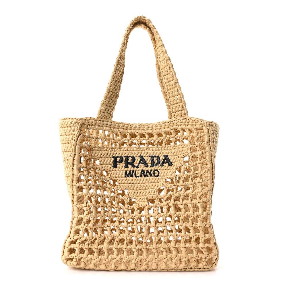 Prada Yarn Raffia Effect Crochet Logo #343797P13B
